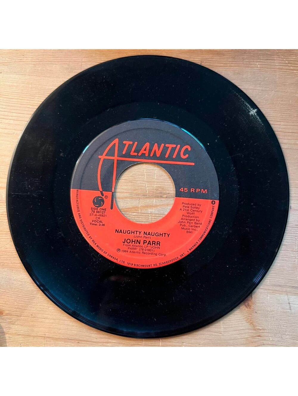 John Parr - Naughty Parr/Revenge 45rpm VG+ R11